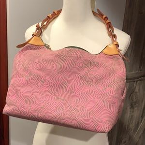 Dooney & Bourne cloth and leather accent purse.